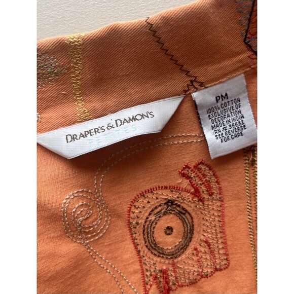 Drapers & Damons Petite M Prehistoric Theme Cotton Jacket NWOT - Picture 4 of 4